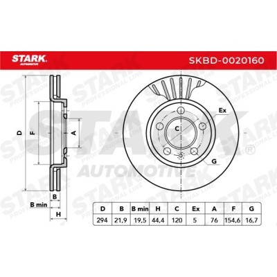 Brake Disc Stark SKBD-0020160 SKBD-0020160 - photo 7
