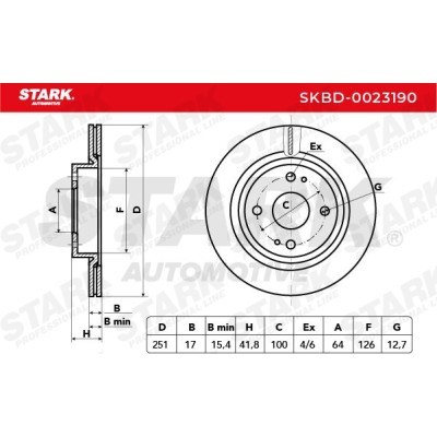 Brake Disc Stark SKBD-0023190 SKBD-0023190 - photo 3