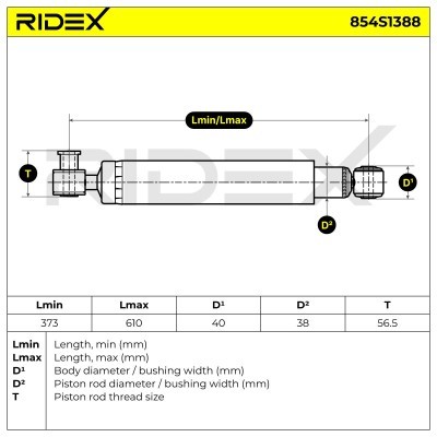 Shock Absorber RIDEX 854S1388 854S1388 - photo 5