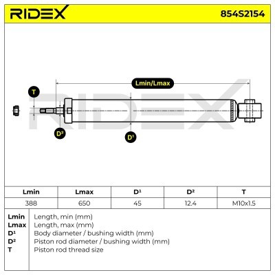 Shock Absorber RIDEX 854S2154 854S2154 - photo 7