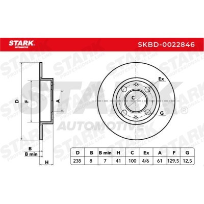Brake Disc Stark SKBD-0022846 SKBD-0022846 - photo 3