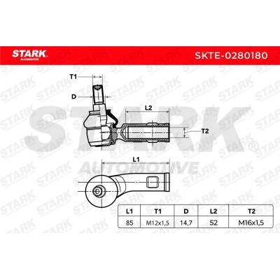 Tie Rod End Stark SKTE-0280180 SKTE-0280180 - photo 6