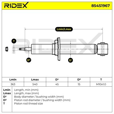 Shock Absorber RIDEX 854S1967 854S1967 - photo 9