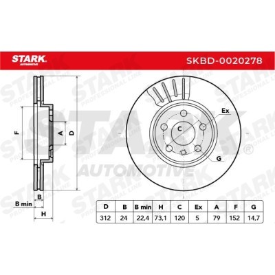 Brake Disc Stark SKBD-0020278 SKBD-0020278 - photo 5