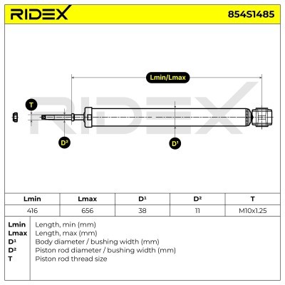Shock Absorber RIDEX 854S1485 854S1485 - photo 8