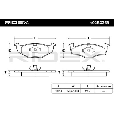 Brake Pads Set RIDEX 402B0369 402B0369 - photo 6