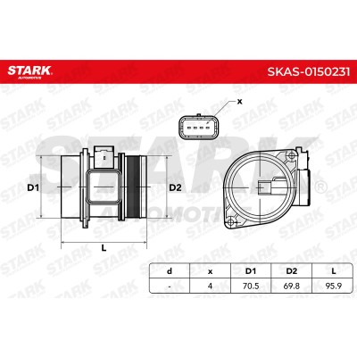 Air Mass Sensor Stark SKAS-0150231 SKAS-0150231 - photo 6