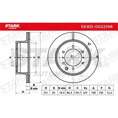 Brake Disc Stark SKBD-0022198 SKBD-0022198 - photo 3