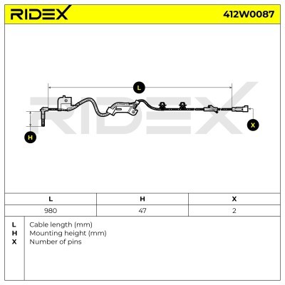 ABS Sensor RIDEX 412W0087 412W0087 - photo 7