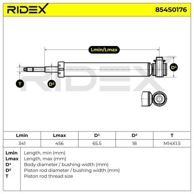 Shock Absorber RIDEX 854S0176 854S0176 - photo 8
