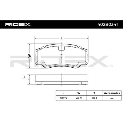 Brake Pads Set RIDEX 402B0341 402B0341 - photo 8
