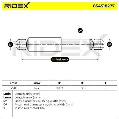 Shock Absorber RIDEX 854S18277 854S18277 - photo 8