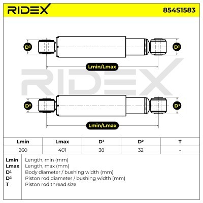 Shock Absorber RIDEX 854S1583 854S1583 - photo 5