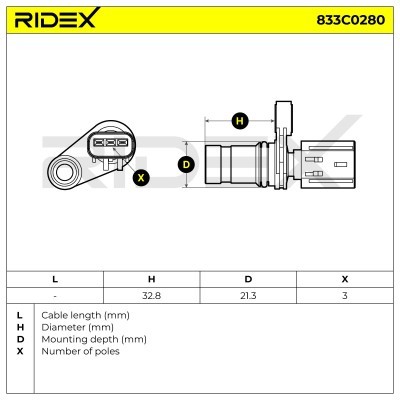 Crankshaft Pulse Sensor RIDEX 833C0280 833C0280 - photo 6