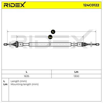 Cable Pull, Parking Brake RIDEX 124C0122 124C0122 - photo 6