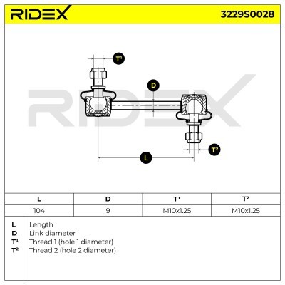 Stabilizer Link RIDEX 3229S0028 3229S0028 - photo 4