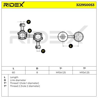 Stabilizer Link RIDEX 3229S0053 3229S0053 - photo 5