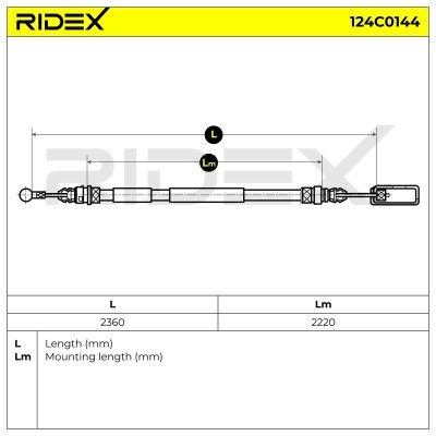 Cable Pull, Parking Brake RIDEX 124C0144 124C0144 - photo 6