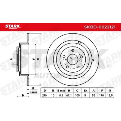 Brake Disc Stark SKBD-0022121 SKBD-0022121 - photo 5