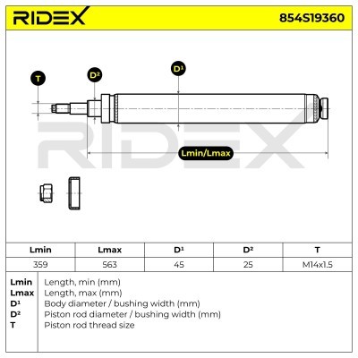 Shock Absorber RIDEX 854S19360 854S19360 - photo 8