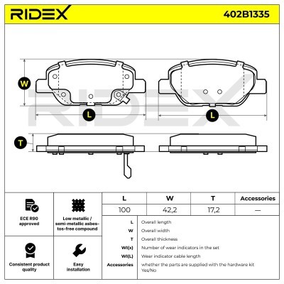 Brake Pads Set RIDEX 402B1335 402B1335 - photo 6