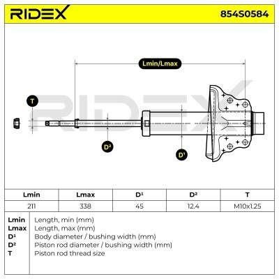 Shock Absorber RIDEX 854S0584 854S0584 - photo 5