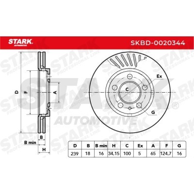 Brake Disc Stark SKBD-0020344 SKBD-0020344 - photo 5