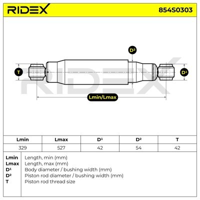 Shock Absorber RIDEX 854S0303 854S0303 - photo 6