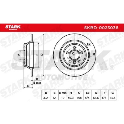 Brake Disc Stark SKBD-0023036 SKBD-0023036 - photo 5