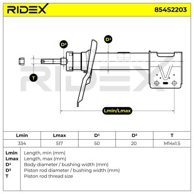 Shock Absorber RIDEX 854S2203 854S2203 - photo 5