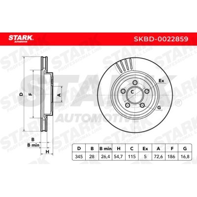 Brake Disc Stark SKBD-0022859 SKBD-0022859 - photo 3