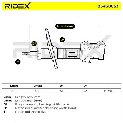 Shock Absorber RIDEX 854S0853 854S0853 - photo 6