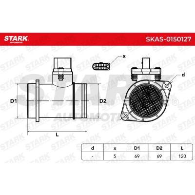 Air Mass Sensor Stark SKAS-0150127 SKAS-0150127 - photo 6