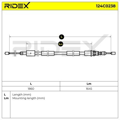 Cable Pull, Parking Brake RIDEX 124C0238 124C0238 - photo 5
