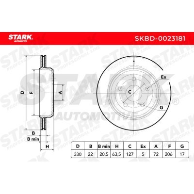 Brake Disc Stark SKBD-0023181 SKBD-0023181 - photo 5