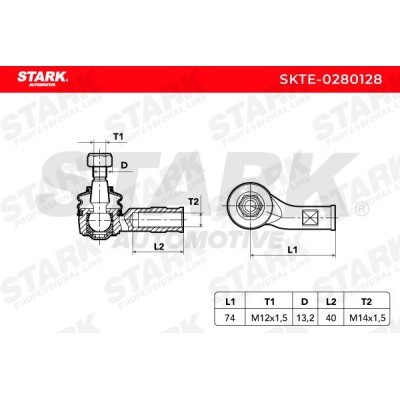 Tie Rod End Stark SKTE-0280128 SKTE-0280128 - photo 4