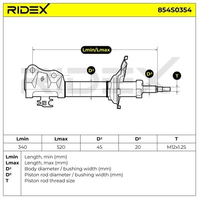 Shock Absorber RIDEX 854S0354 854S0354 - photo 9