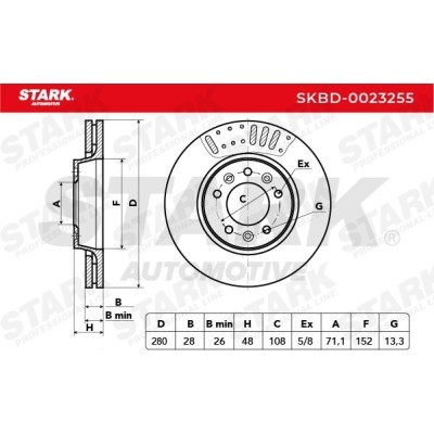 Brake Disc Stark SKBD-0023255 SKBD-0023255 - photo 4