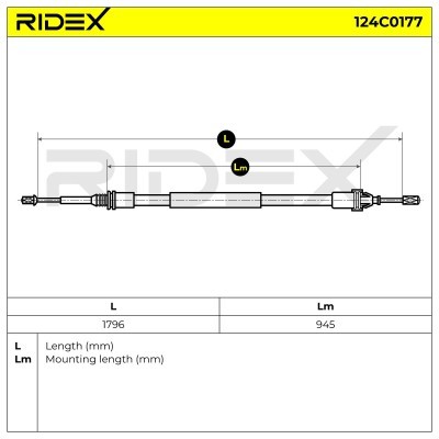 Cable Pull, Parking Brake RIDEX 124C0177 124C0177 - photo 6