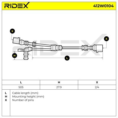 ABS Sensor RIDEX 412W0104 412W0104 - photo 6