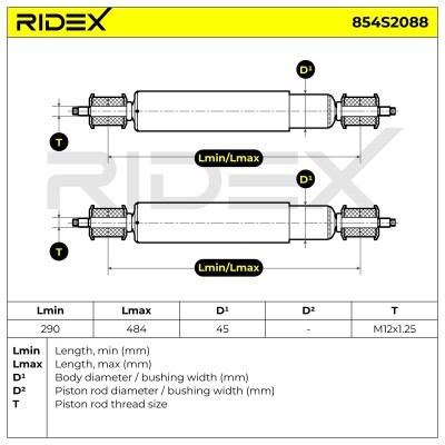 Shock Absorber RIDEX 854S2088 854S2088 - photo 6
