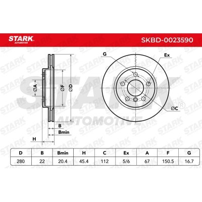 Brake Disc Stark SKBD-0023590 SKBD-0023590 - photo 2
