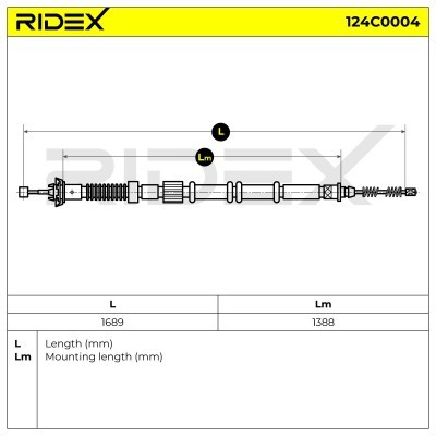 Cable Pull, Parking Brake RIDEX 124C0004 124C0004 - photo 6