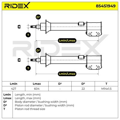 Shock Absorber RIDEX 854S1949 854S1949 - photo 7