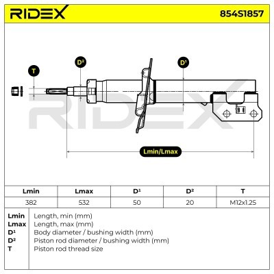 Shock Absorber RIDEX 854S1857 854S1857 - photo 6