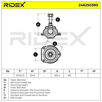Ball Joint RIDEX 2462S0380 2462S0380 - photo 7