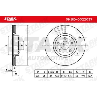 Brake Disc Stark SKBD-0022037 SKBD-0022037 - photo 3