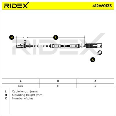 ABS Sensor RIDEX 412W0133 412W0133 - photo 4
