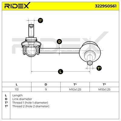 Stabilizer Link RIDEX 3229S0561 3229S0561 - photo 5