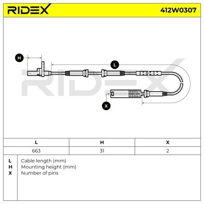 ABS Sensor RIDEX 412W0307 412W0307 - photo 6